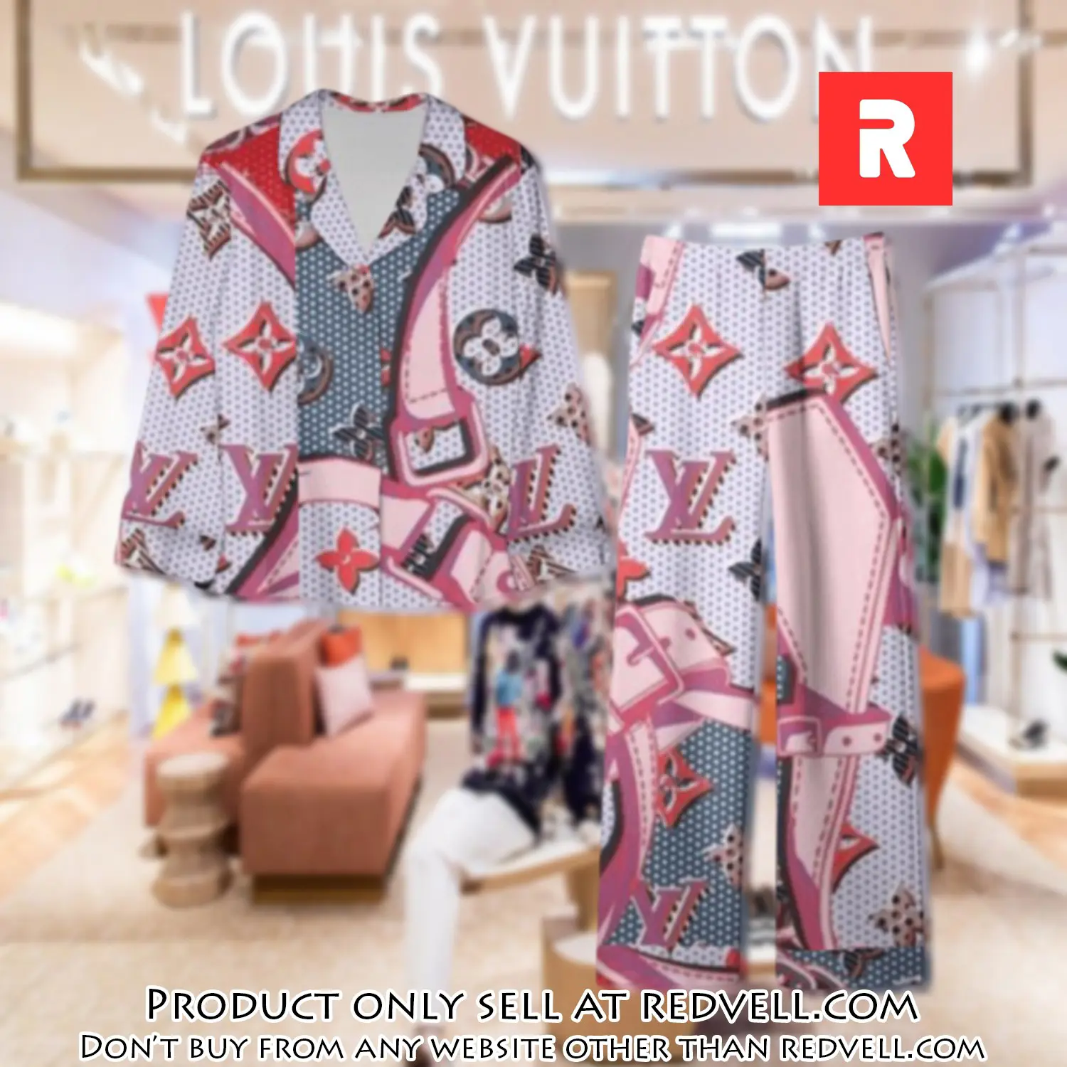 Trending luxury lv satin pajama set pjs1092 rv5535795